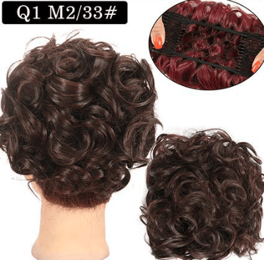 Short Messy Curly Dish Hair Bun Extension